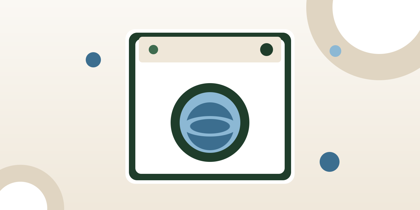 Illustration of a front loading washing machine with water in the drum