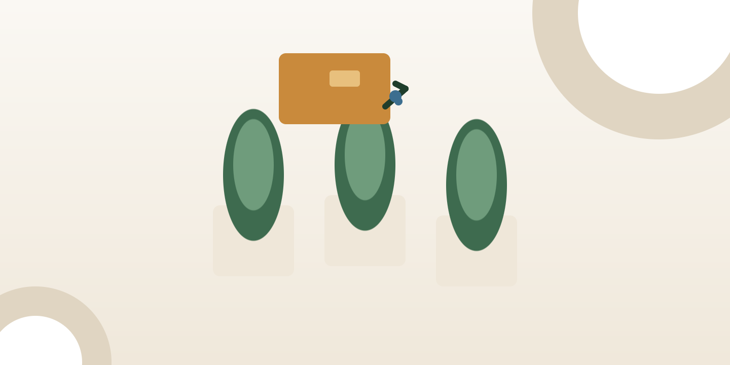 Illustration of houseplants in pots with a watering can