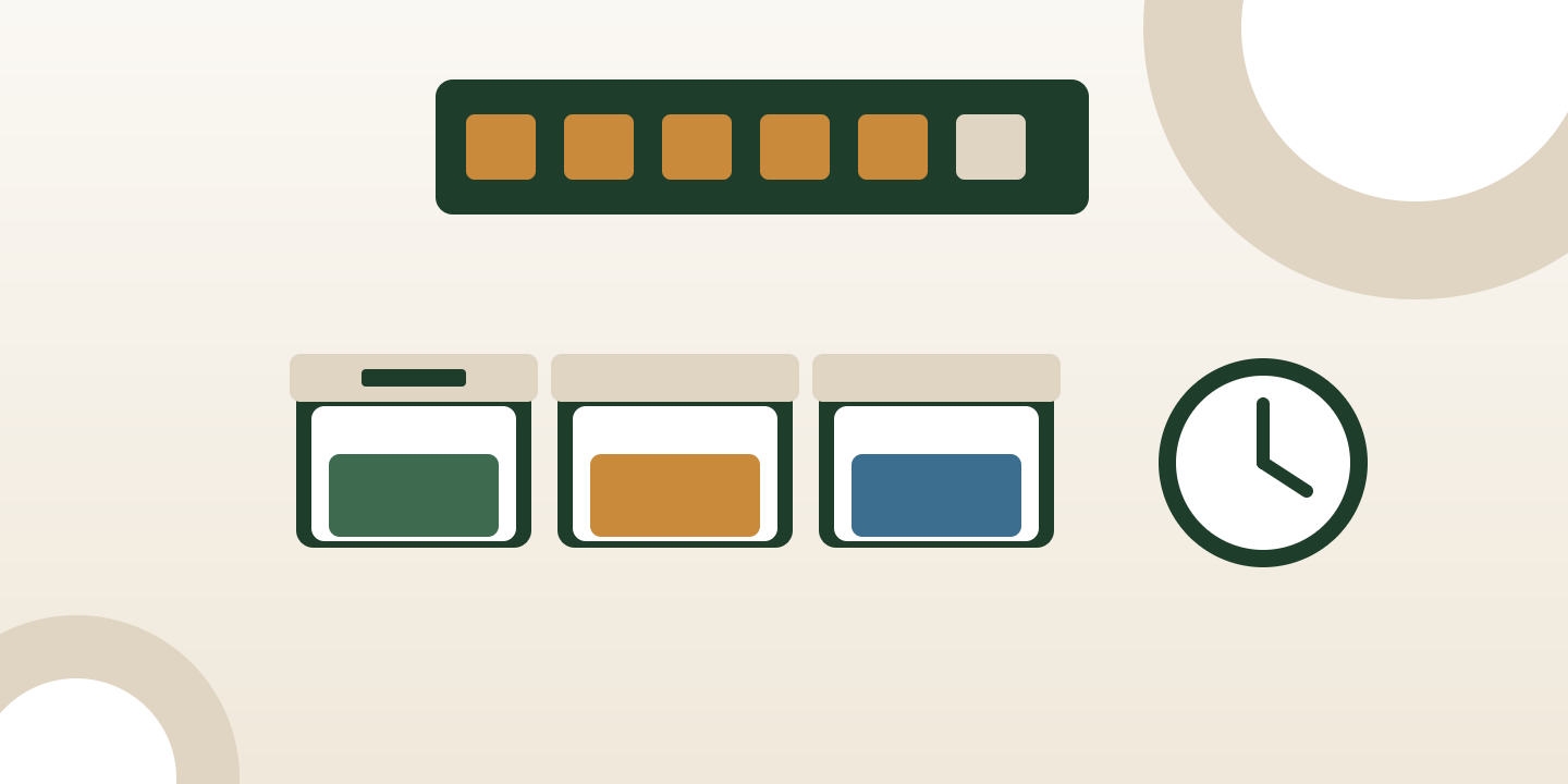 Illustration of meal prep containers and the days of the week